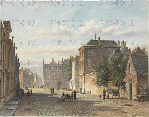 The Gedempte Burgwal in The Hague, 1842-1879. Creator: Marinus van Raden.