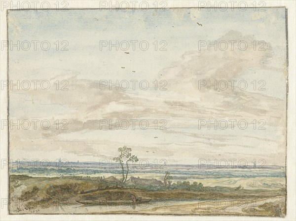 Panorama of a path next to a canal, 1630. Creator: Pieter Molijn.