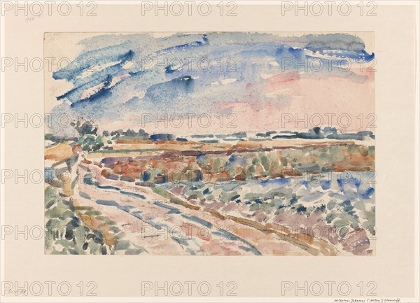 Road through landscape, 1873-1932. Creator: Willem Steenhoff.