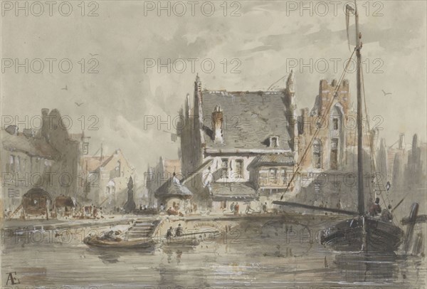 View in Brugge, 1828-1897. Creator: Adrianus Eversen.