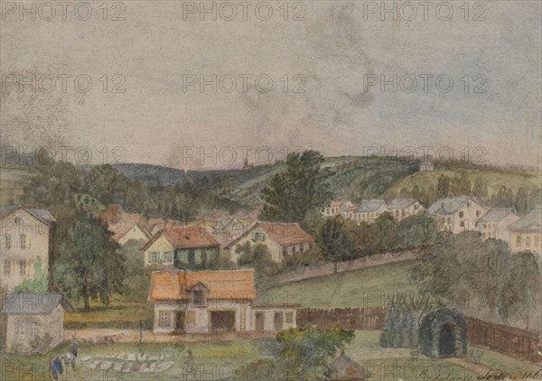 View of Bad Soden am Taunus, Germany, 1868. Creator: Adrianus Johannes Bik.