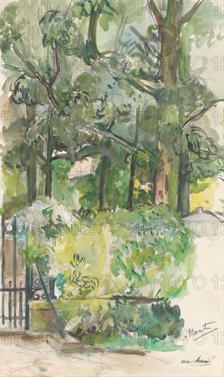 View in garden, 1872-1950. Creator: Barbara Elisabeth van Houten.