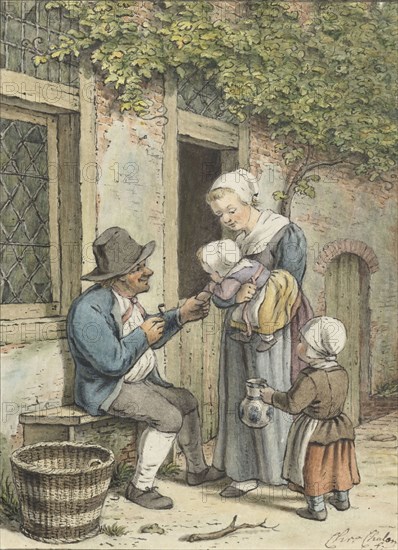 Farm talk, 1758-1808. Creator: Christina Chalon.