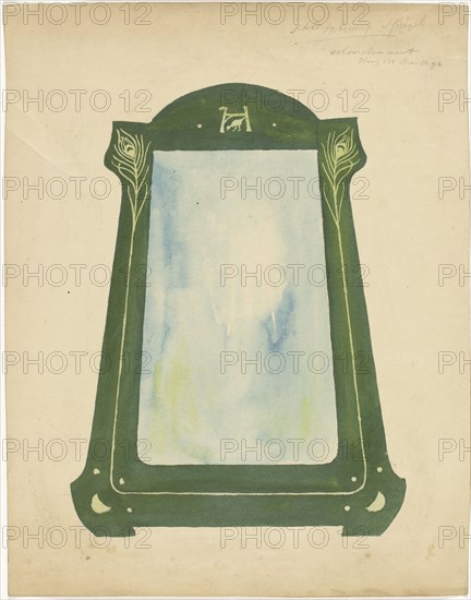 Design for a mirror, 1887-1911. Creator: Gustaaf Frederik van de Wall Perné.