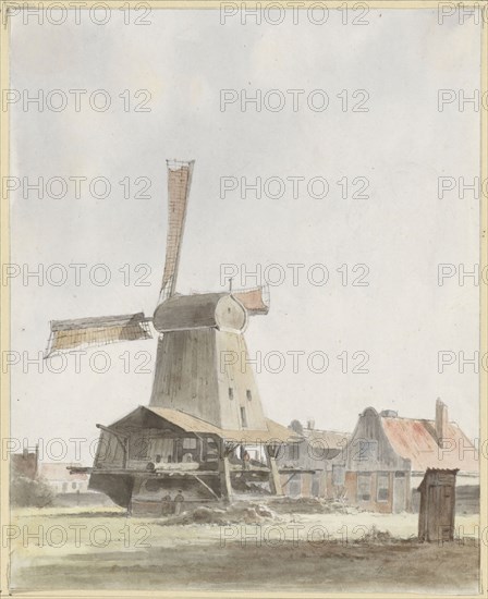 Wood sawmill, 1845. Creator: Hendrik Abraham Klinkhamer.