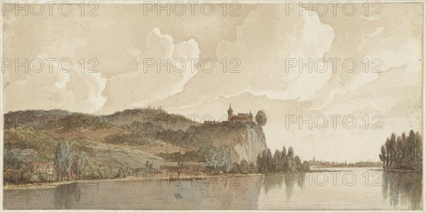 River landscape near Chokier on the Maas, 1820-1872. Creator: Hendrik Abraham Klinkhamer.