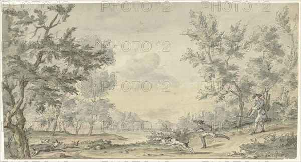 Hare hunt, 1754-1793. Creator: Hendrik Meijer.