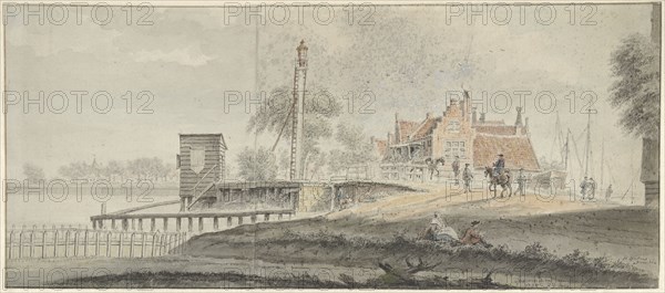 The lock at Spaarndam, 1775. Creator: Hendrik Spilman.