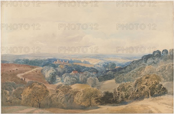 Landscape with Crieff Castle, 1865. Creator: Henry Jutsum.