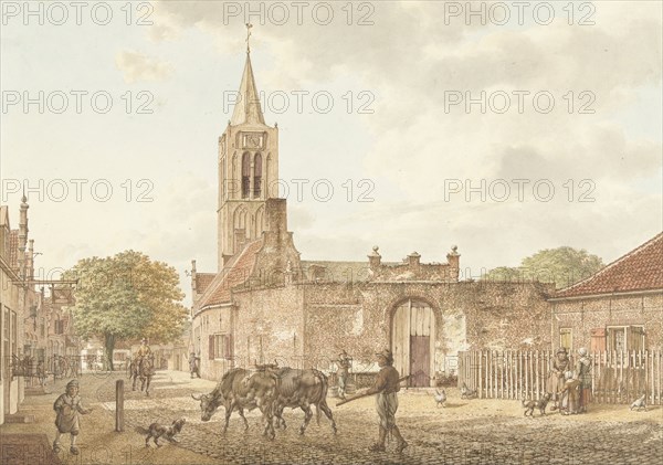 Street scene in Beverwijk, 1793. Creator: Jacob Cats.