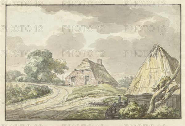 Farm house at the fork of a country road, 1783. Creator: Jan Bulthuis.