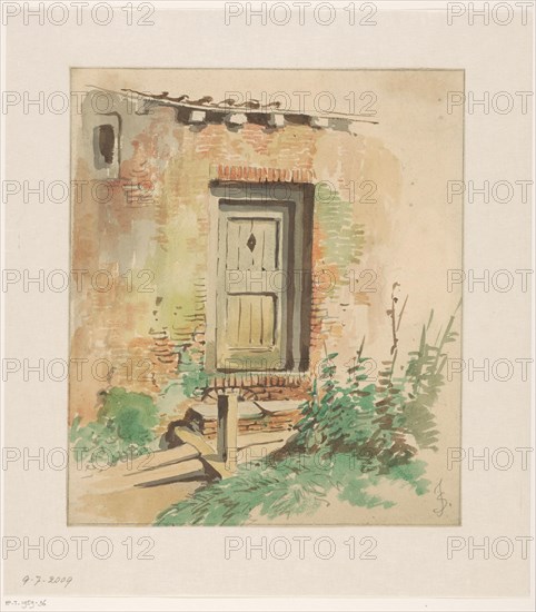 Exterior door of a farmhouse, 1837-1903. Creator: Jan Striening.