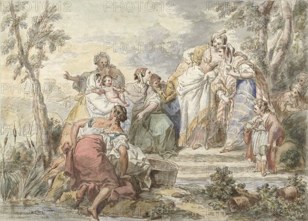 The discovery of Moses, 1744-1781. Creator: Jean Baptiste Le Prince.