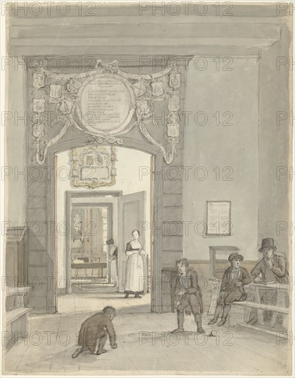 View through to the 'Herenkamer' of Evangelical Lutheran Deanery.., 1780-1836. Creator: Johannes Jelgerhuis.