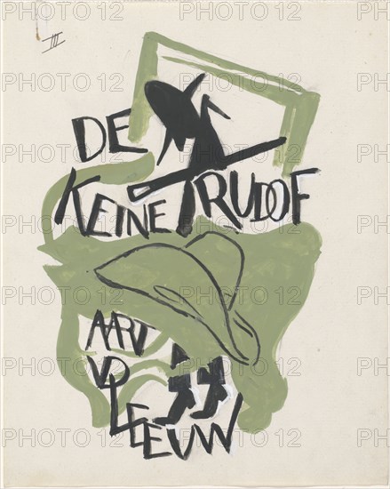 Design for a book cover for: Aart van der Leeuw, De kleine Rudolf, 1930, 1928-1930. Creator: Leo Gestel.