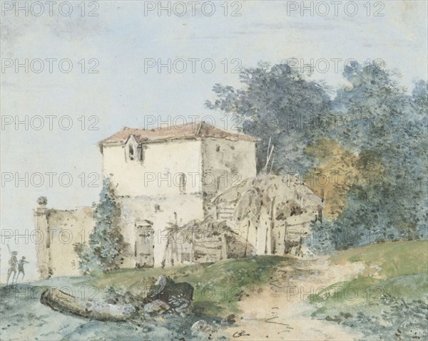 Country house in a landscape, 1750-1806. Creator: Louis Gabriel Moreau.