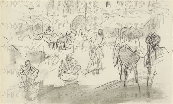 Indian street scene, 1924-1925. Creator: Marius Bauer.