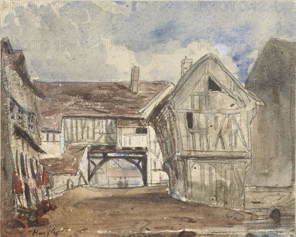 View at Honfleur, 1861-1866. Creator: Paul Huet.