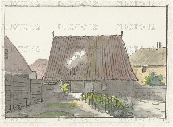House with backyard, 1782-1837. Creator: Pieter Bartholomeusz. Barbiers.