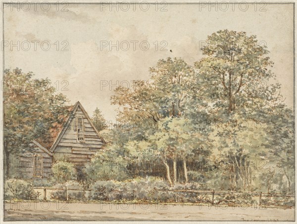 House in wooded area, 1830-1839. Creator: Pieter Ernst Hendrik Praetorius.