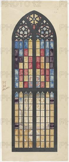 Design for window in the South Transept of the Dom in Utrecht, 1878-1938. Creator: Richard Roland Holst.