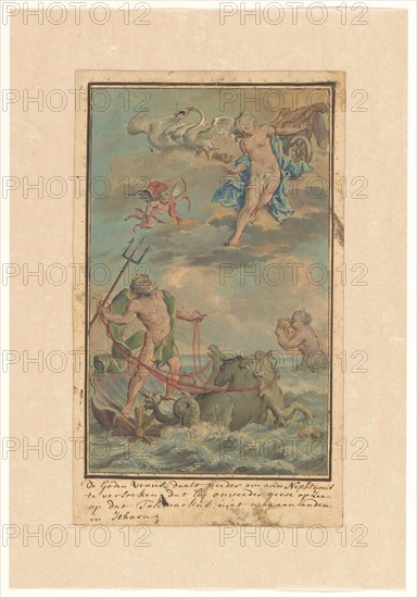 Venus asks Neptune to prevent Telemachus from landing on Ithaca, c.1719-c.1775. Creator: Ruik Keyert.