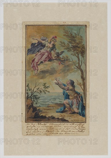 Mentor says goodbye to Telemachus, 1719-1775. Creator: Ruik Keyert.