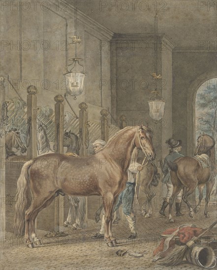 Stable Interior, 1780. Creator: Tethart Philip Christian Haag.