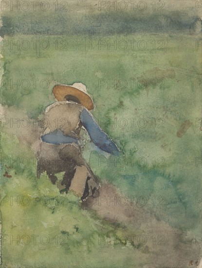 Mower in pasture, 1870-1923. Creator: Willem Witsen.