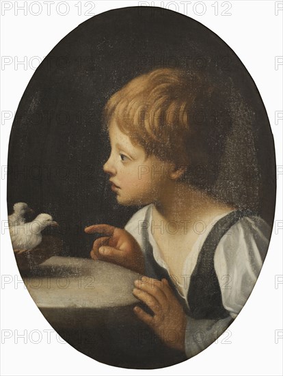 Child with Two Doves. Detail from "The Purification of the Virgin". Creator: Unknown.