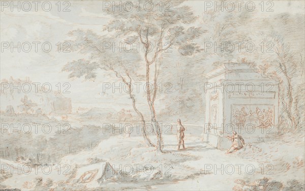 Arcadian landscape, mid 17th century. Creator: Albert Meyeringh.