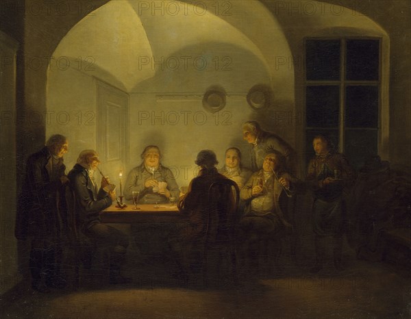 Card Players, 1815. Creator: Alexander Lauréus.