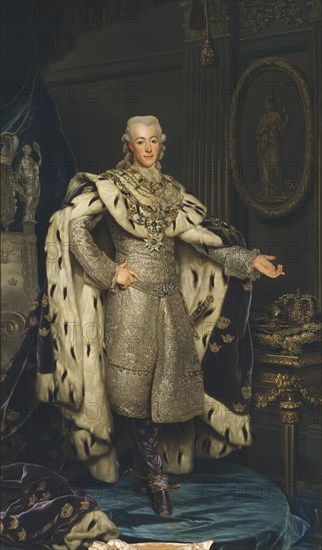Gustav III, 1746-1792, King of Sweden, 1777. Creator: Alexander Roslin.