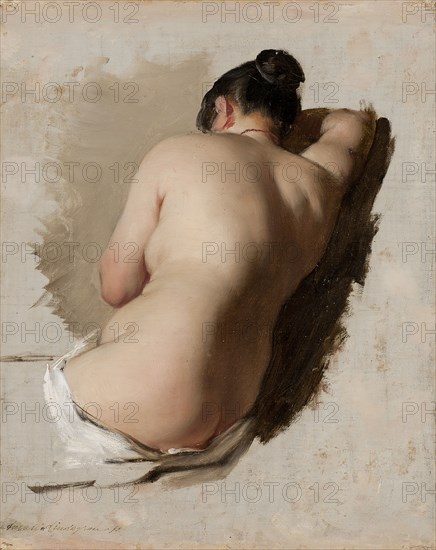 Nude study, 1850s. Creator: Amalia Lindegren.