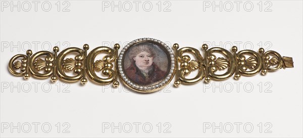Bracelet for a Portrait Miniature (see NMB 2349a), 1841. Creator: Anders Lundquist.