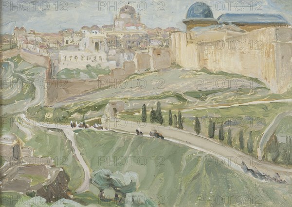By Jerusalem. Study, 1921. Creator: Anna Katarina Boberg.