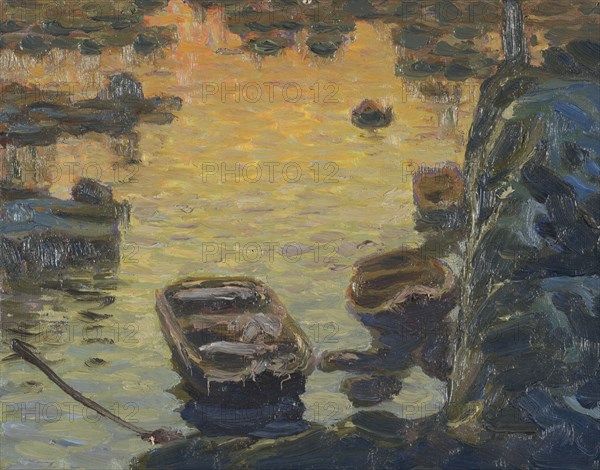 A Spring Night during the Fishing Season. Study from Lofoten, 1910. Creator: Anna Katarina Boberg.