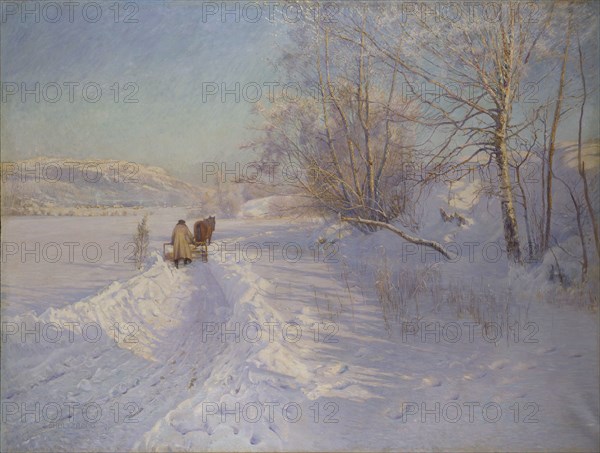 A Winter Morning after a Snowfall in Dalarna, 1893. Creator: Anshelm Schultzberg.