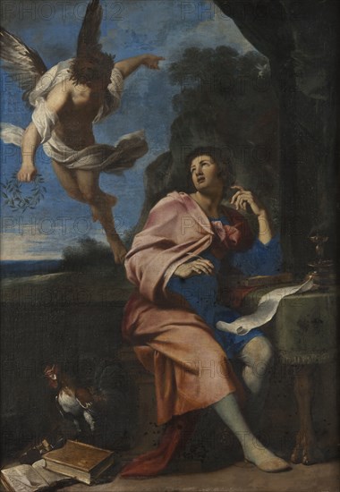 Allegory over Poetry, mid-17th century. Creator: Giovanni Francesco Romanelli.