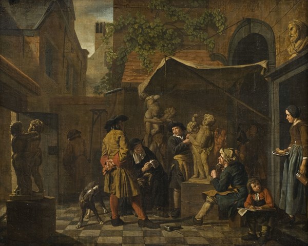 A Sculptor's Studio, early-mid 18th century. Creator: Jan Josef Horemans I.