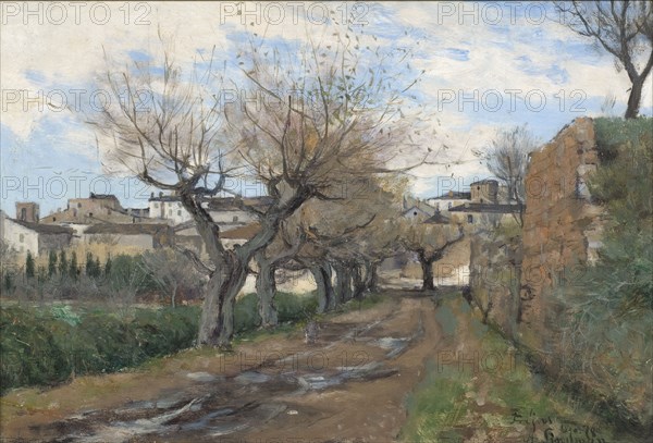 A Street in Fréjus, 1878. Creator: Knut Axel Lindman.