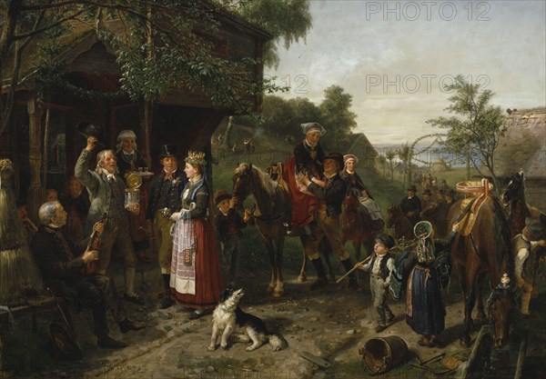 A Värend Wedding, 1873. Creator: Bengt Nordenberg.