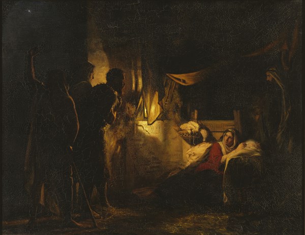 Adoration of the Shepherds, 1882. Creator: Carl Bloch.