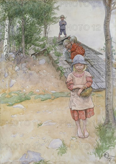 By the Cellar, 1917. Creator: Carl Larsson.