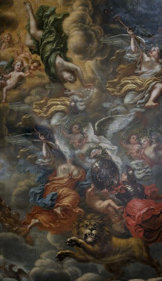 Allegory of the glorious exploits of Swedish kings, 1693. Creator: David Klocker Ehrenstrahl.