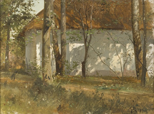 A Barn at Kronetorp, Skåne, 1870. Creator: Gustaf Rydberg.