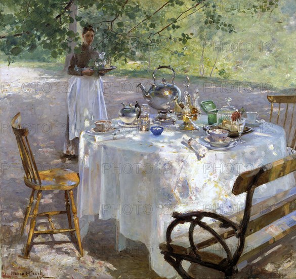 Breakfast-Time, 1887. Creator: Hanna Pauli.