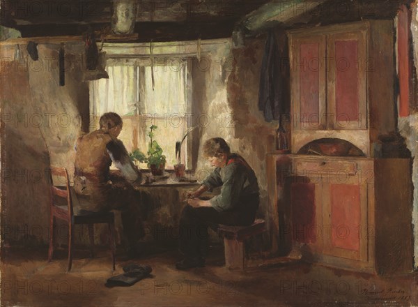 A Country Cobbler, 1887. Creator: Harriet Backer.