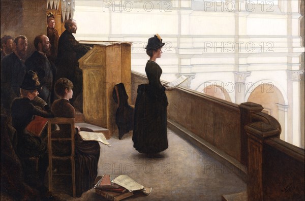 The Organ Rehearsal, c.1885. Creator: Henry Lerolle.