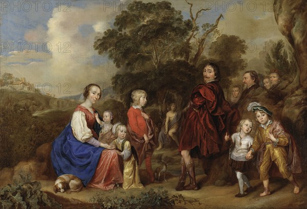 Family Portrait with St. John the Baptist, 1639. Creator: Jan Mytens.